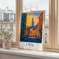 Lviv Poster | Ukraine Wall Art | Europe Decor