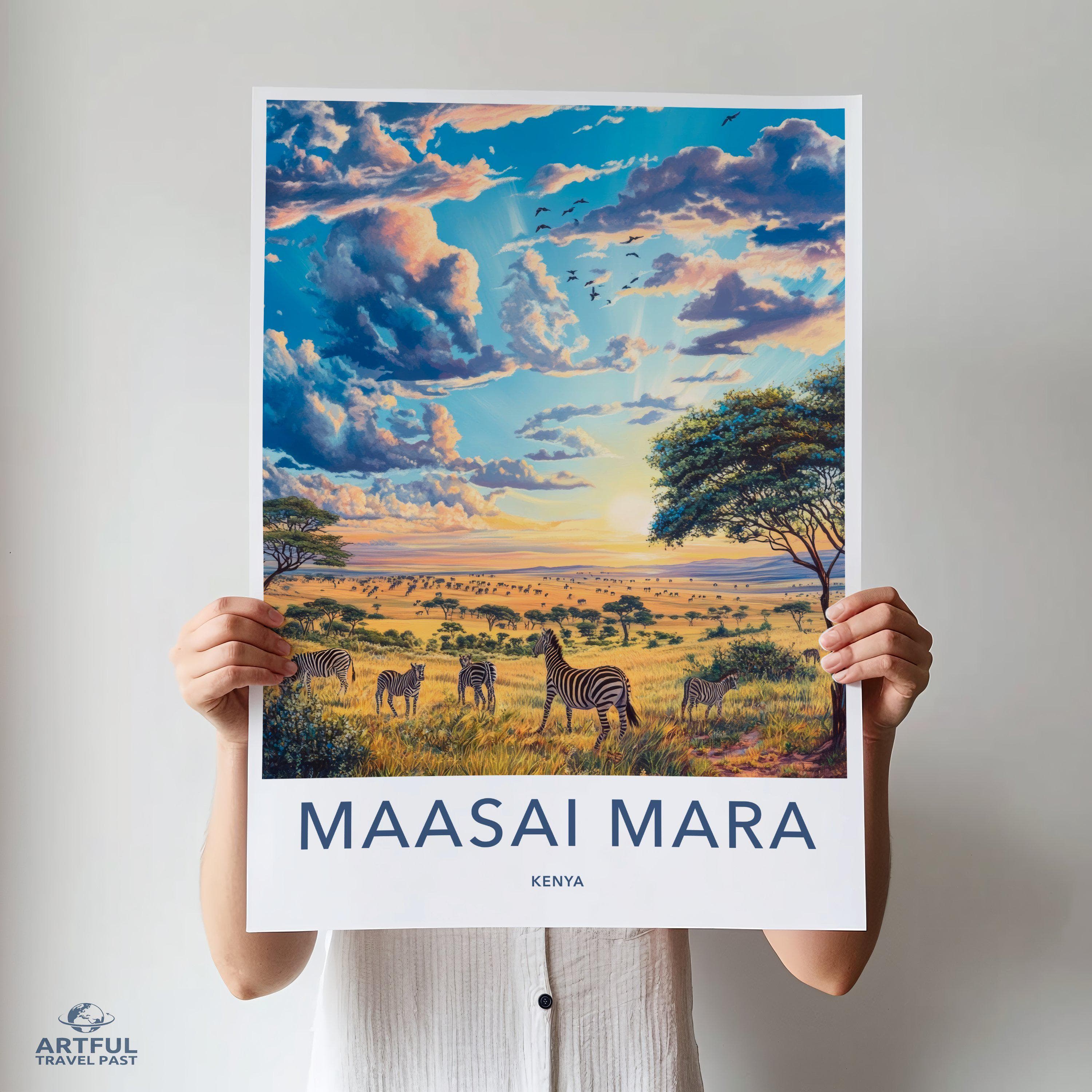 Maasai Mara Poster - Kenya Wall Art