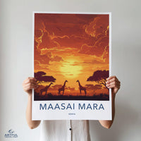Maasai Mara Poster - Kenya Wall Art
