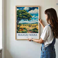 Maasai Mara Poster | Kenya Wall Art | Africa Decor