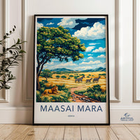 Maasai Mara Poster | Kenya Wall Art | Africa Decor