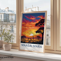 Maasai Mara Poster | Kenya Wall Art | Africa Decor
