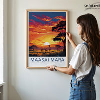 Maasai Mara Poster | Kenya Wall Art | Africa Decor