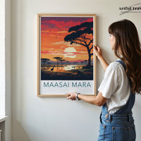 Maasai Mara Poster | Kenya Wall Art | Africa Decor