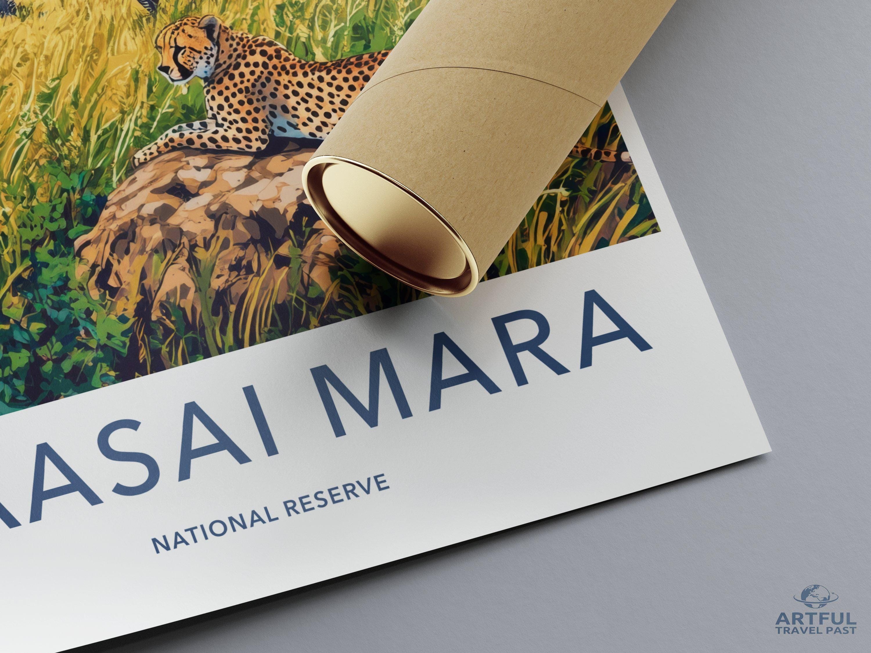 Maasi Mara National Reserve Poster | Kenya Wall Art