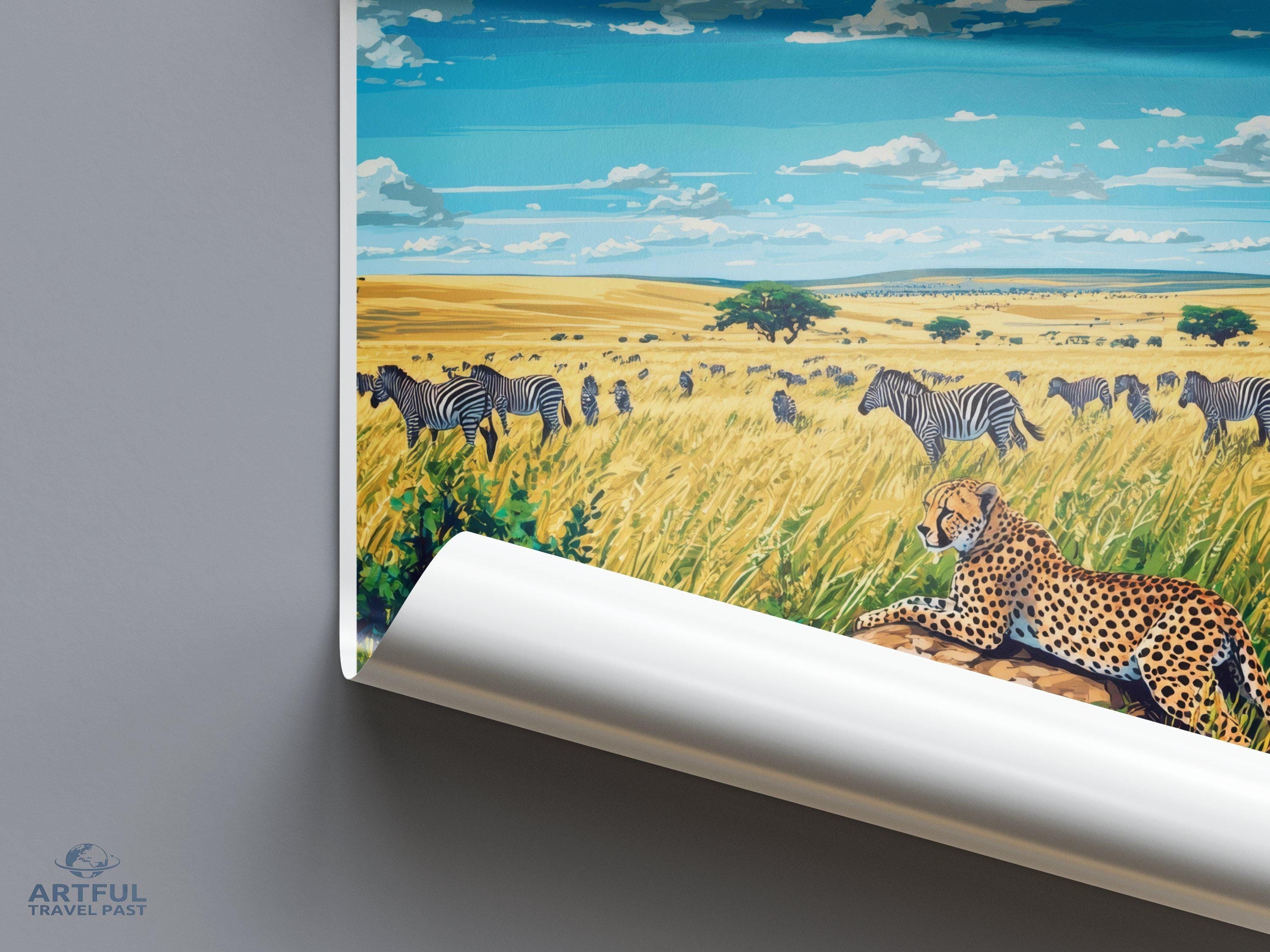 Maasi Mara National Reserve Poster | Kenya Wall Art