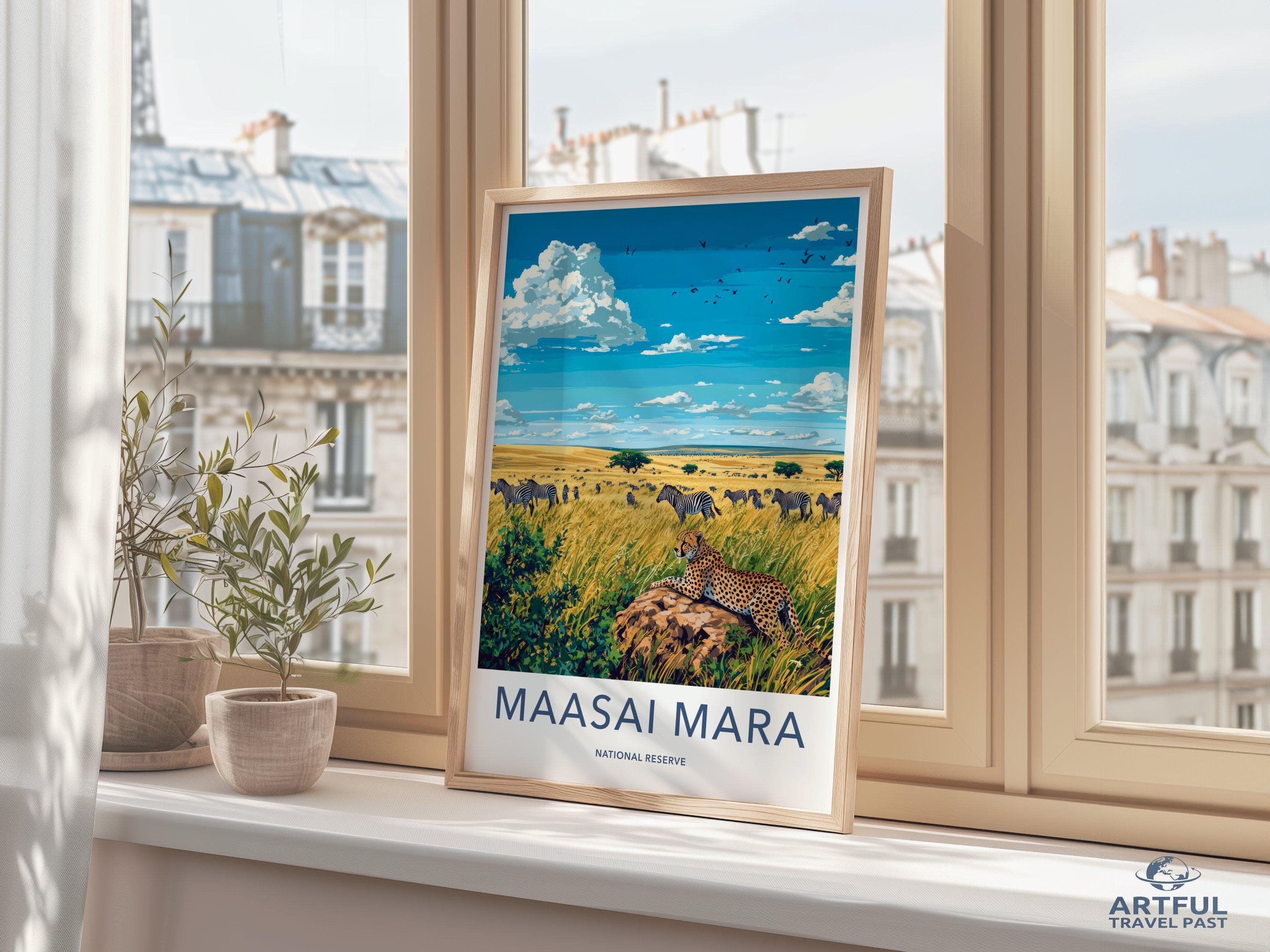 Maasi Mara National Reserve Poster | Kenya Wall Art