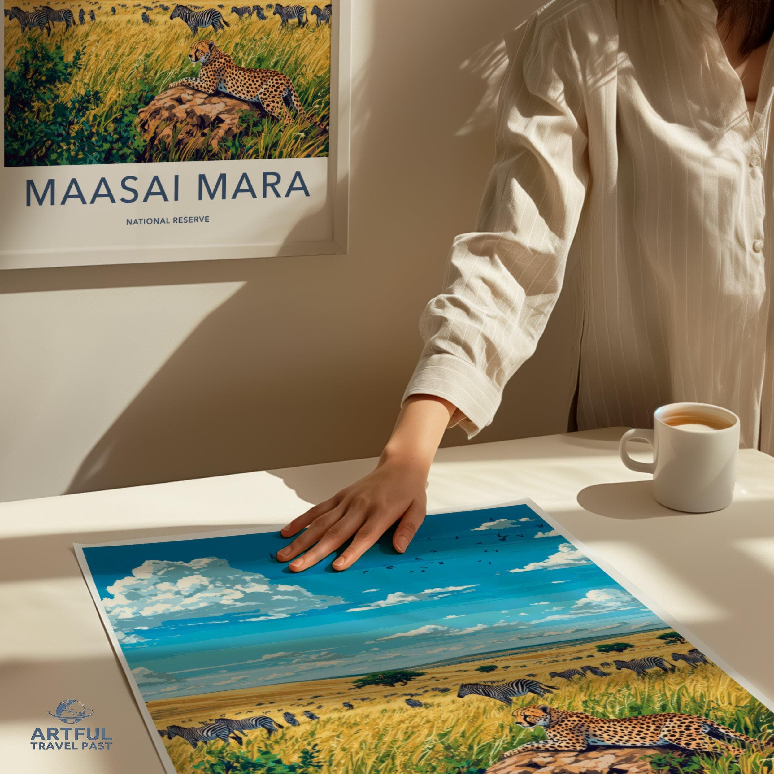 Maasi Mara National Reserve Poster | Kenya Wall Art