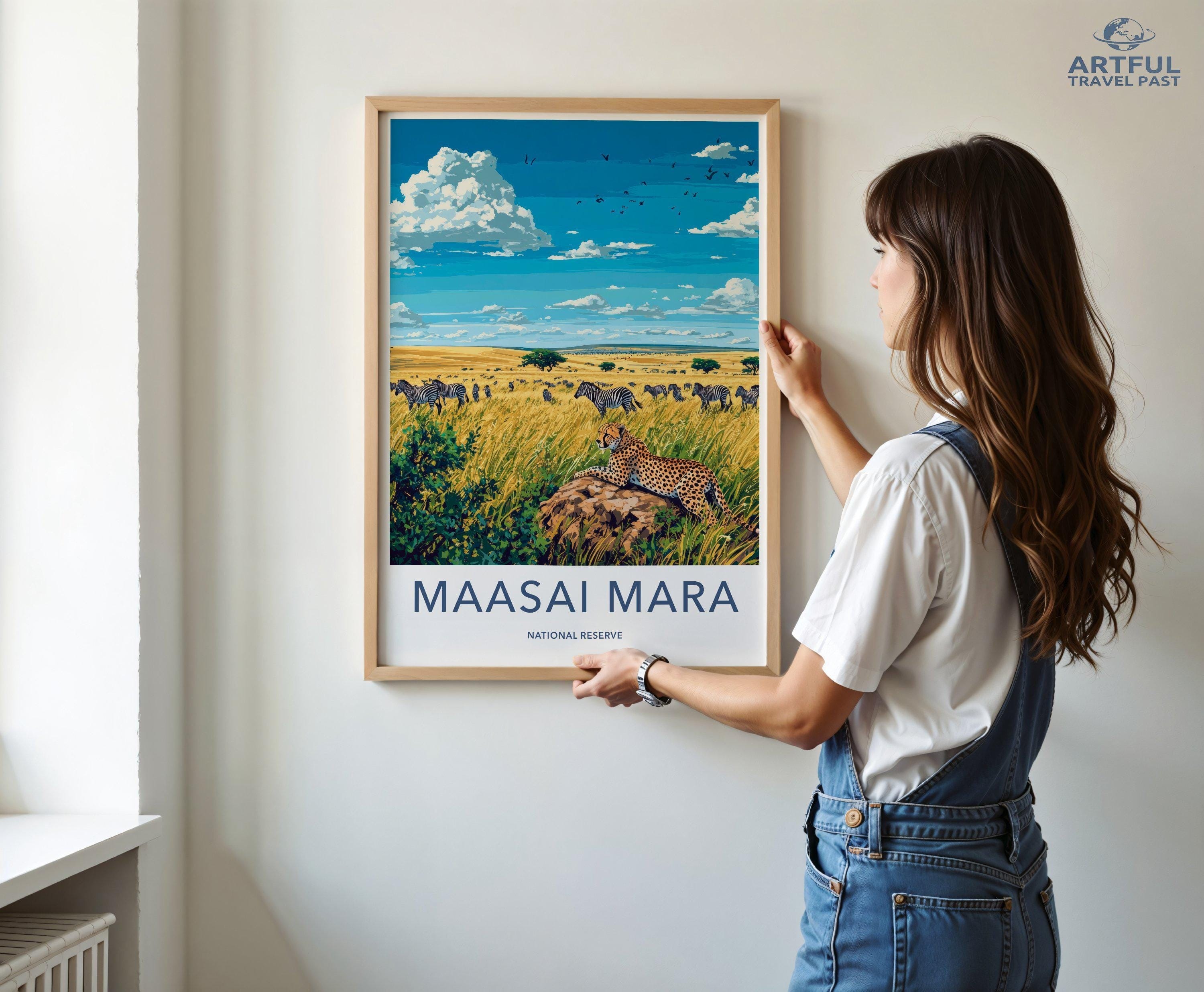 Maasi Mara National Reserve Poster | Kenya Wall Art