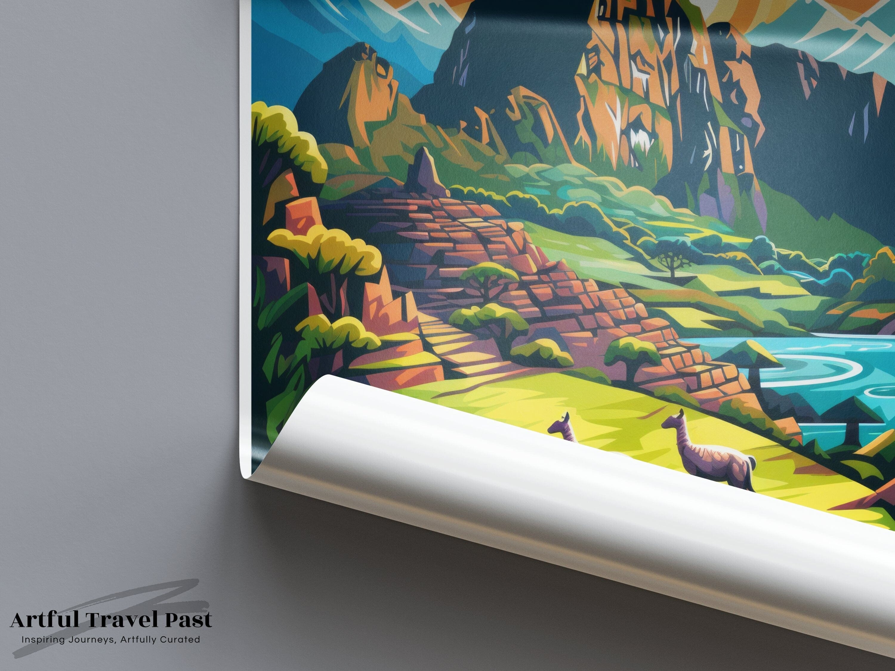 Machu Picchu Poster | Peru Wall Art | South America Decor
