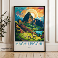 Machu Picchu Poster | Peru Wall Art | South America Decor