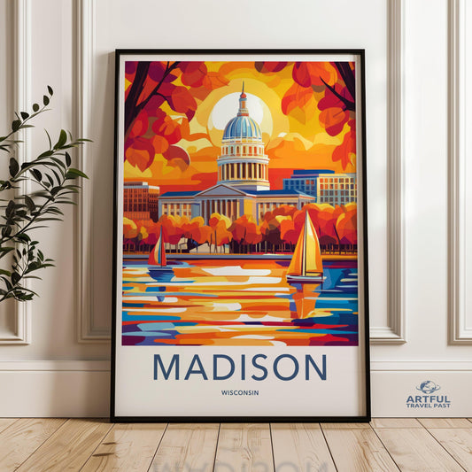 Madison Poster - Wisconsin Wall Art