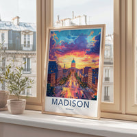 Madison Poster - Wisconsin Wall Art