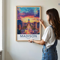 Madison Poster - Wisconsin Wall Art