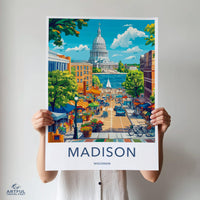Madison Poster - Wisconsin Wall Art