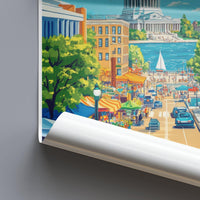 Madison Poster - Wisconsin Wall Art