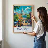 Madison Poster - Wisconsin Wall Art