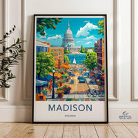 Madison Poster - Wisconsin Wall Art