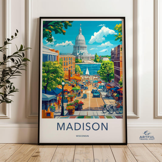 Madison Poster - Wisconsin Wall Art