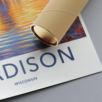 Madison Poster | Wisconsin Wall Art | America Decor