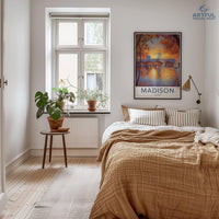 Madison Poster | Wisconsin Wall Art | America Decor