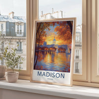 Madison Poster | Wisconsin Wall Art | America Decor