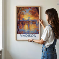 Madison Poster | Wisconsin Wall Art | America Decor