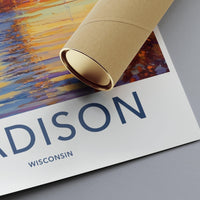 Madison Poster | Wisconsin Wall Art | America Decor
