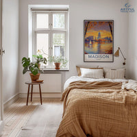 Madison Poster | Wisconsin Wall Art | America Decor
