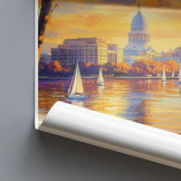 Madison Poster | Wisconsin Wall Art | America Decor
