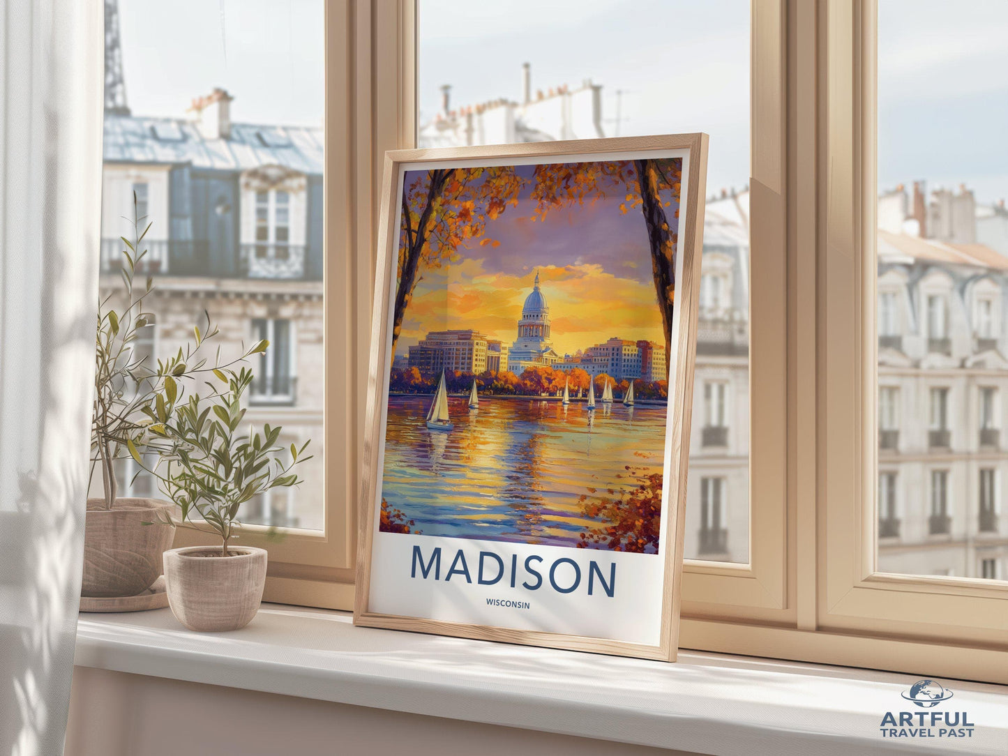 Madison Poster | Wisconsin Wall Art | America Decor