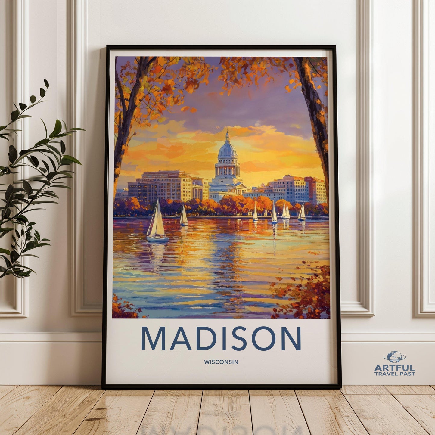 Madison Poster | Wisconsin Wall Art | America Decor
