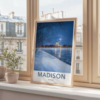 Madison Poster | Wisconsin Wall Art | America Decor