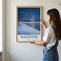 Madison Poster | Wisconsin Wall Art | America Decor