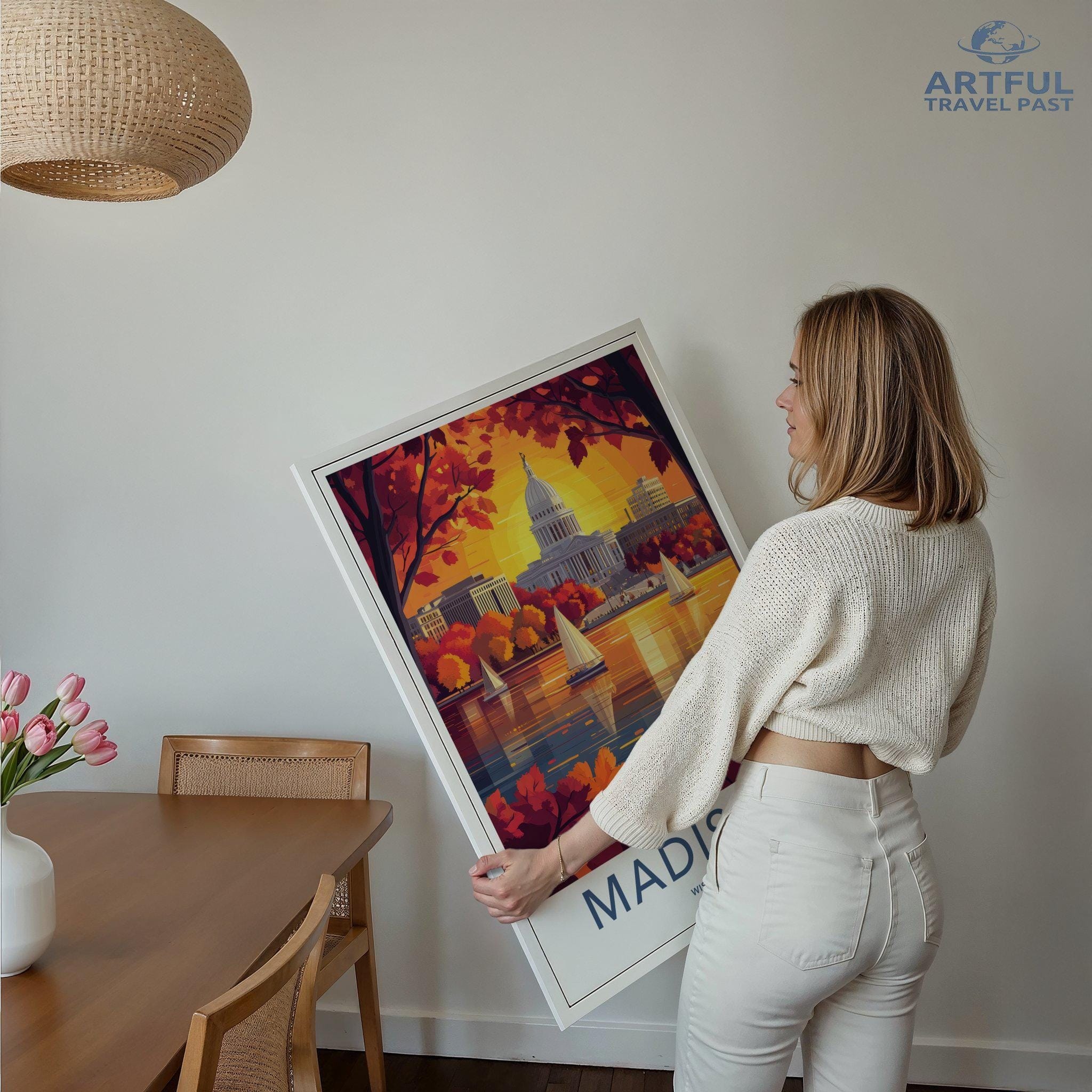 Madison Poster | Wisconsin Wall Art | America Decor