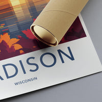 Madison Poster | Wisconsin Wall Art | America Decor