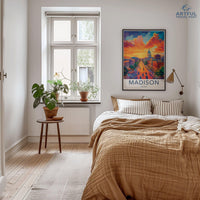 Madison Poster | Wisconsin Wall Art | America Decor