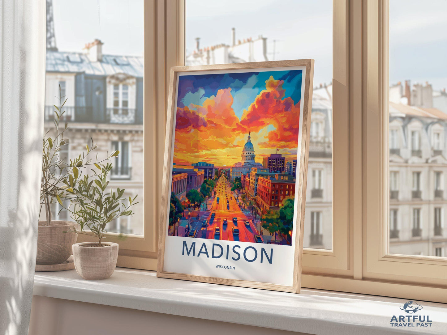 Madison Poster | Wisconsin Wall Art | America Decor