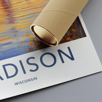 Madison Poster | Wisconsin Wall Art | America Decor