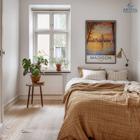Madison Poster | Wisconsin Wall Art | America Decor