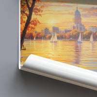 Madison Poster | Wisconsin Wall Art | America Decor