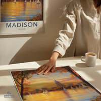 Madison Poster | Wisconsin Wall Art | America Decor
