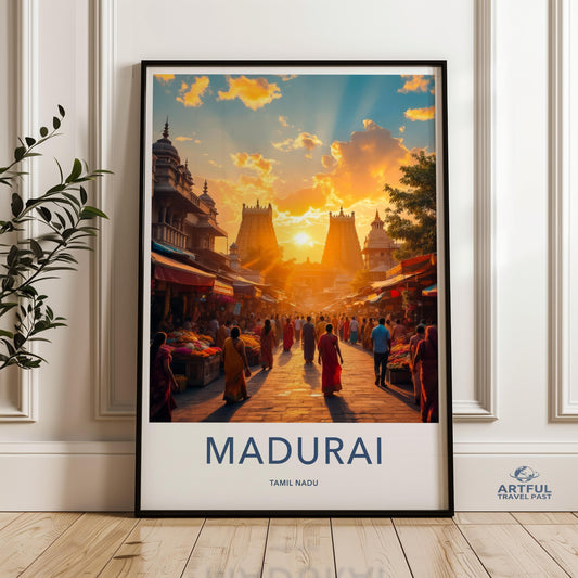 Madurai Poster - Tamil Nadu Wall Art