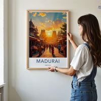 Madurai Poster - Tamil Nadu Wall Art
