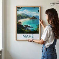 Mahé Poster | Seychelles Wall Art | Indian Ocean Decor