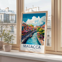 Malacca Poster | Malaysia Wall Art | Asia Decor