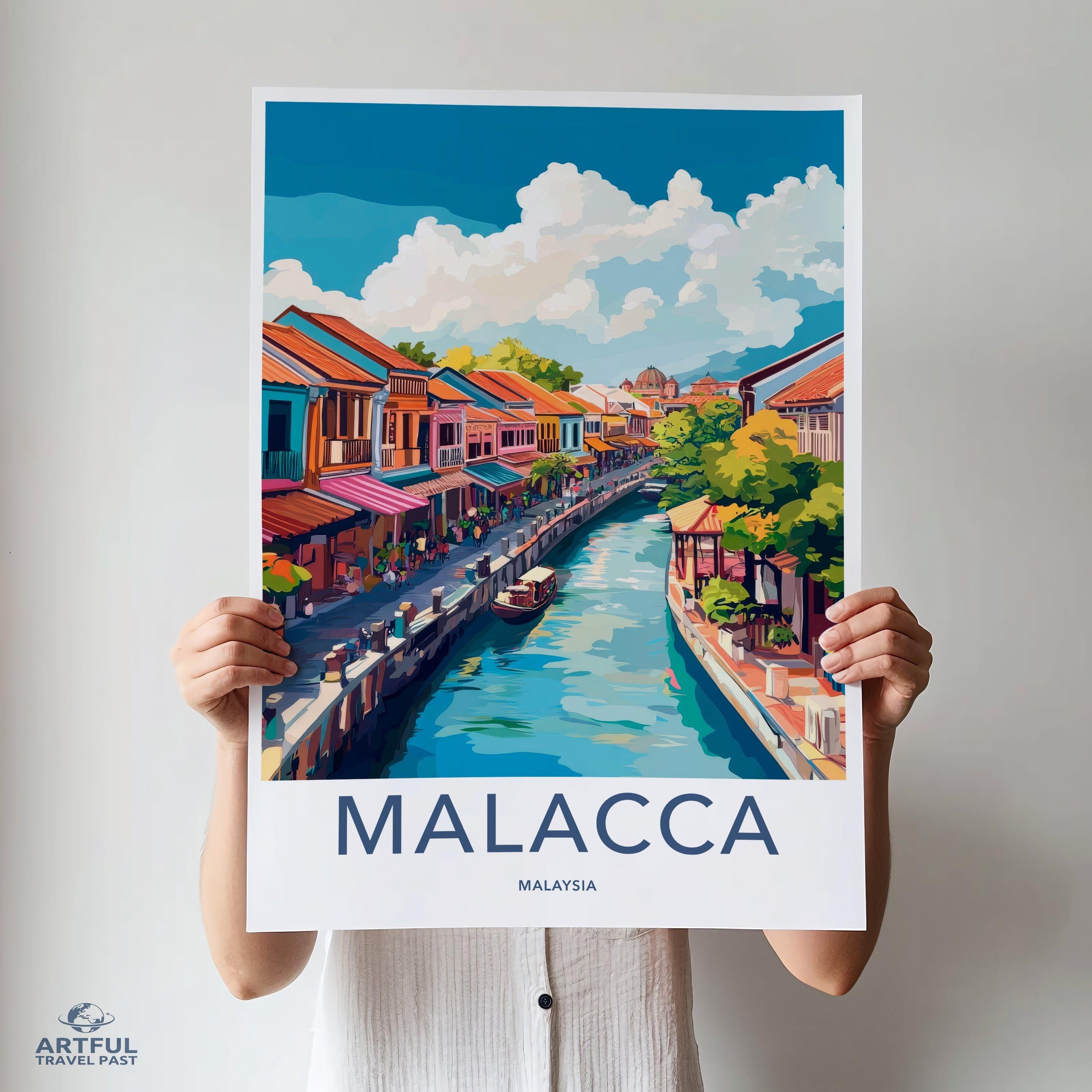 Malacca Poster | Malaysia Wall Art | Asia Decor