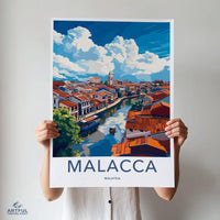 Malacca Poster | Malaysia Wall Art | Asia Decor