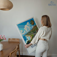 Malibu Poster | California Wall Art | America Decor