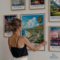 Malibu Poster | California Wall Art | America Decor